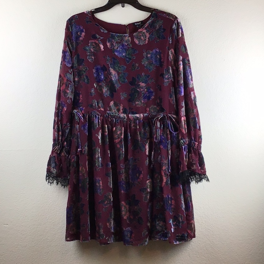 BuffaloDavidBitton Moulin Floral Velvet Mini Dress - Picture 3 of 8